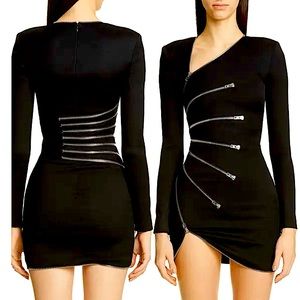 Authentic womens sold out Alexander Wang long sleeve zipper dress size 0 XS
